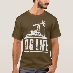 Camiseta Gracioso arte de la plataforma petrolera hombres p