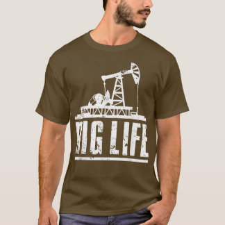 Camiseta Gracioso arte de la plataforma petrolera hombres p