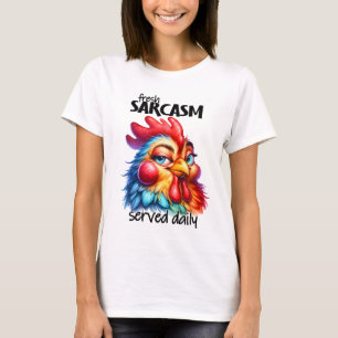 Camiseta Gracioso arte de palabras de gallo de sarcasmo