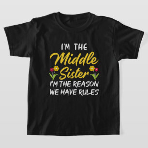 Camiseta Gracioso arte de palabras de la hermana de Middle