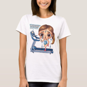 Camiseta Gracioso arte de palabras en el cuerpo de un gimna