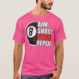 Camiseta Gracioso Arte De Piscina Para Jugador De Piscina D