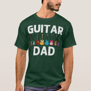 Camiseta Gracioso Arte Guitarra Papá Padre Música De Guitar