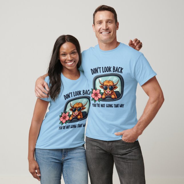Camiseta Gracioso arte motivador de la vaca retro occidenta (Unisexo)