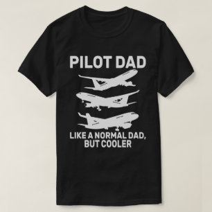 Camiseta Gracioso Arte Piloto Para El Avión Piloto De Papá