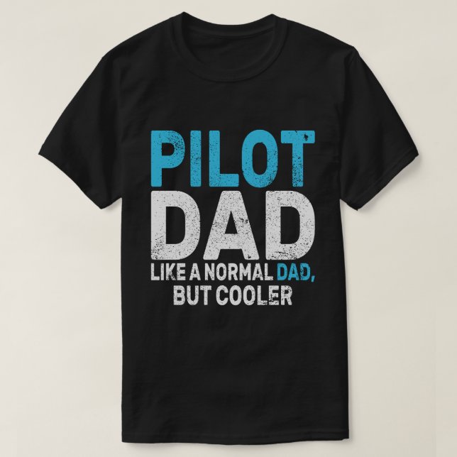 Camiseta Gracioso Arte Piloto Para El Avión Piloto De Papá (Diseño del anverso)