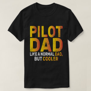 Camiseta Gracioso Arte Piloto Para El Avión Piloto De Papá