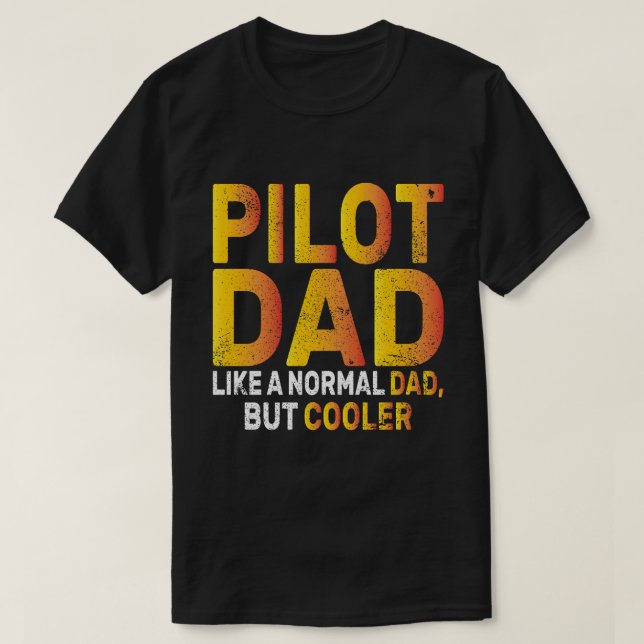 Camiseta Gracioso Arte Piloto Para El Avión Piloto De Papá (Diseño del anverso)