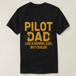 Camiseta Gracioso Arte Piloto Para El Avión Piloto De Papá