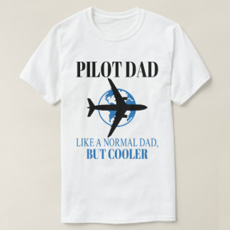 Camiseta Gracioso Arte Piloto Para El Avión Piloto De Papá