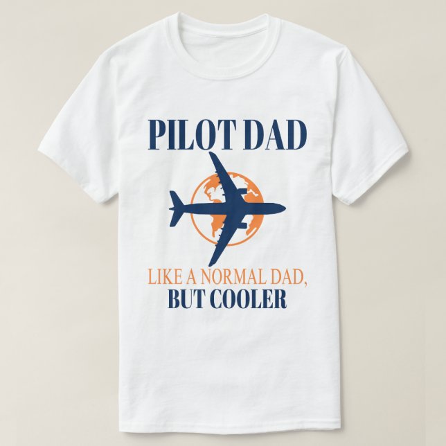 Camiseta Gracioso Arte Piloto Para El Avión Piloto De Papá (Diseño del anverso)