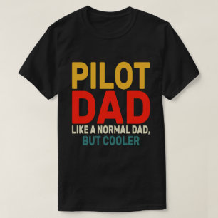 Camiseta Gracioso Arte Piloto Para El Avión Piloto De Papá