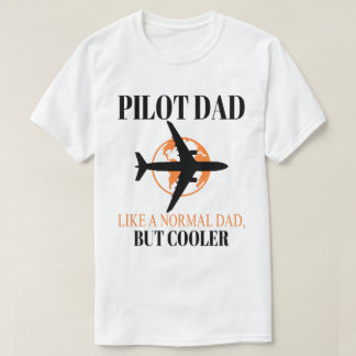 Camiseta Gracioso Arte Piloto Para El Avión Piloto De Papá
