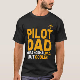 Camiseta Gracioso Arte Piloto Para El Avión Piloto De Papá