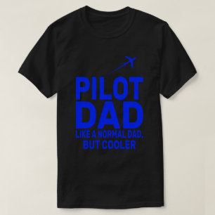 Camiseta Gracioso Arte Piloto Para El Avión Piloto De Papá