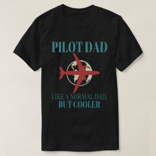 Camiseta Gracioso Arte Piloto Para El Avión Piloto De Papá