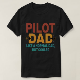Camiseta Gracioso Arte Piloto Para El Avión Piloto De Papá