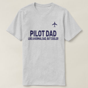 Camiseta Gracioso Arte Piloto Para El Avión Piloto De Papá