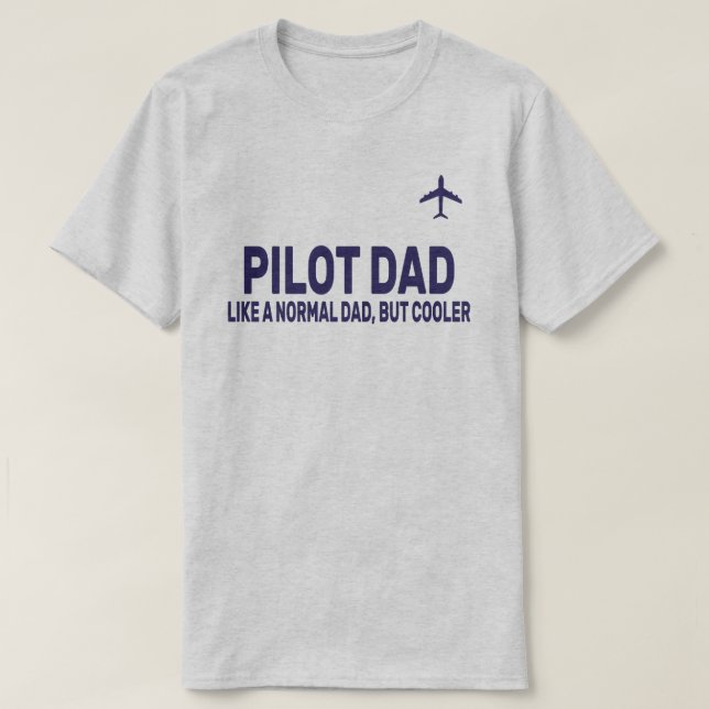 Camiseta Gracioso Arte Piloto Para El Avión Piloto De Papá (Diseño del anverso)