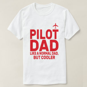 Camiseta Gracioso Arte Piloto Para El Avión Piloto De Papá