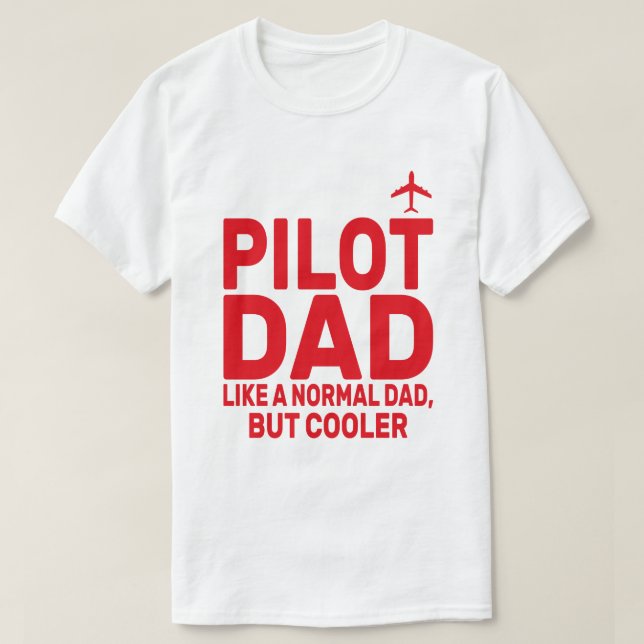 Camiseta Gracioso Arte Piloto Para El Avión Piloto De Papá (Diseño del anverso)