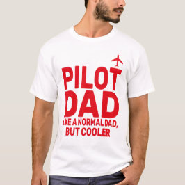 Camiseta Gracioso Arte Piloto Para El Avión Piloto De Papá