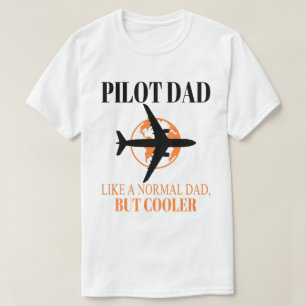 Camiseta Gracioso Arte Piloto Para El Avión Piloto De Papá