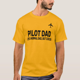 Camiseta Gracioso Arte Piloto Para El Avión Piloto De Papá