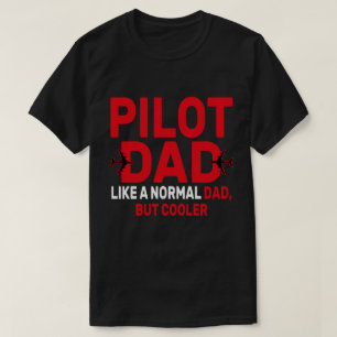 Camiseta Gracioso Arte Piloto Para El Avión Piloto De Papá