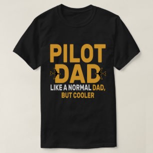 Camiseta Gracioso Arte Piloto Para El Avión Piloto De Papá