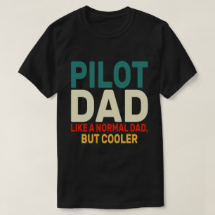 Camiseta Gracioso Arte Piloto Para El Avión Piloto De Papá