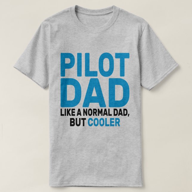 Camiseta Gracioso Arte Piloto Para El Avión Piloto De Papá (Diseño del anverso)