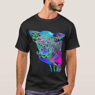 Camiseta Gracioso arte pop sphyn cat cara