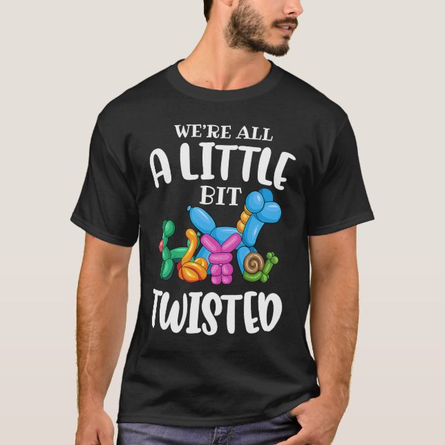 Camiseta Gracioso artista de animales en globoTodos somos u (Anverso)