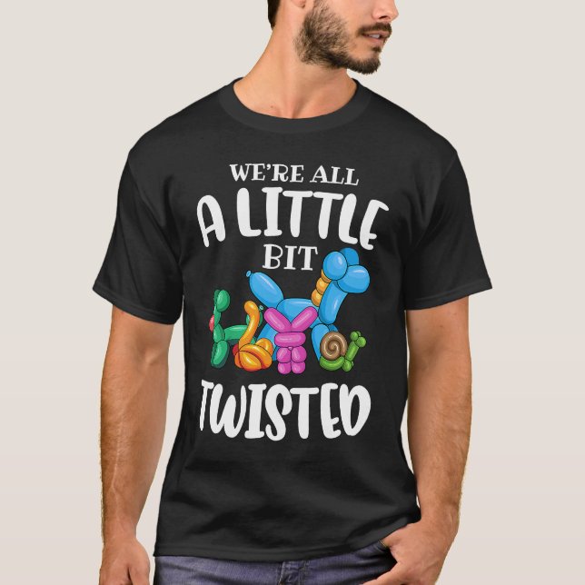 Camiseta Gracioso artista de animales en globoTodos somos u (Anverso)