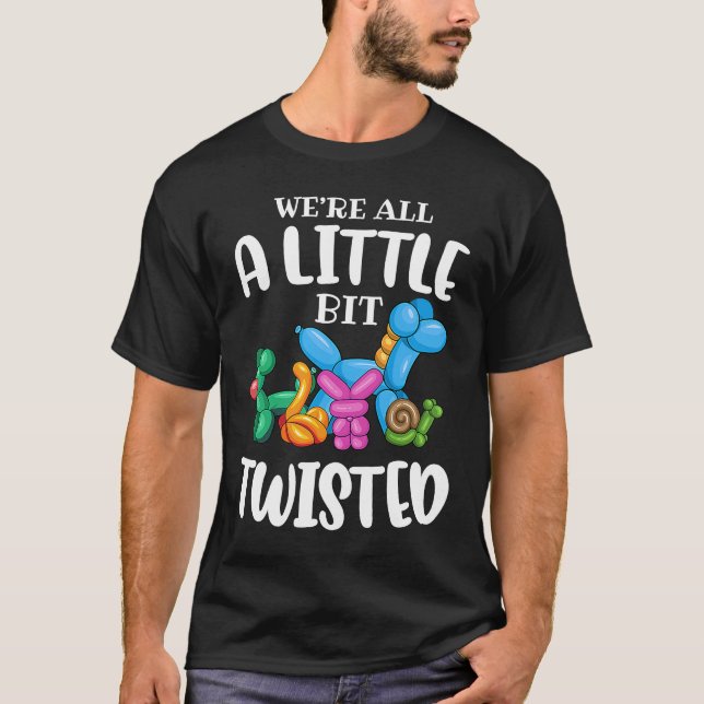 Camiseta Gracioso artista de animales en globoTodos somos u (Anverso)