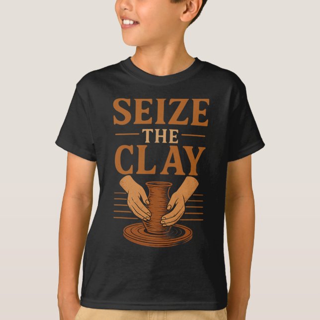 Camiseta Gracioso artista de cerámica de cerámica se apoder (Anverso)