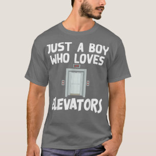 Camiseta Gracioso Ascensor Arte Para Niños Hombres Elevador