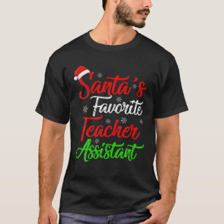 Camiseta Gracioso asistente de profesores favorito de Santa
