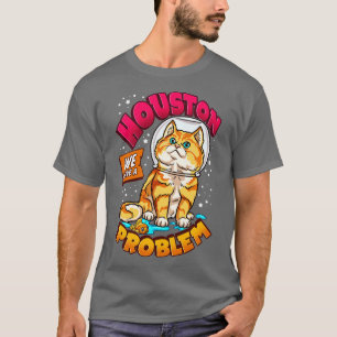 Camiseta Gracioso astronauta espacial Regalos a gatos hombr