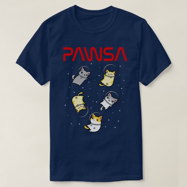 Camiseta Gracioso astronauta espacial Regalos a gatos hombr (Diseño del anverso)