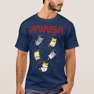 Camiseta Gracioso astronauta espacial Regalos a gatos hombr