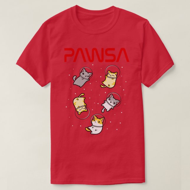 Camiseta Gracioso astronauta espacial Regalos a gatos hombr (Diseño del anverso)