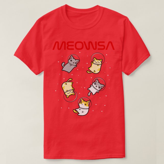 Camiseta Gracioso astronauta espacial Regalos a gatos hombr (Diseño del anverso)