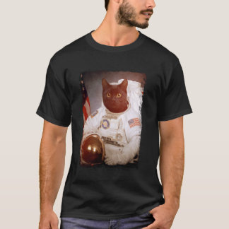 Camiseta Gracioso astronauta gato Misión espacial lunar ani