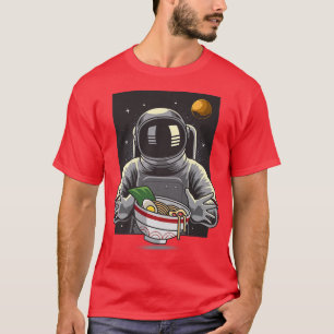 Camiseta Gracioso astronauta japonés Ramen Noodles Soup Cut