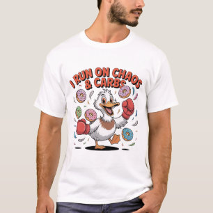 Camiseta Gracioso audaz Personalizado Duck Chaos Carbs Donu