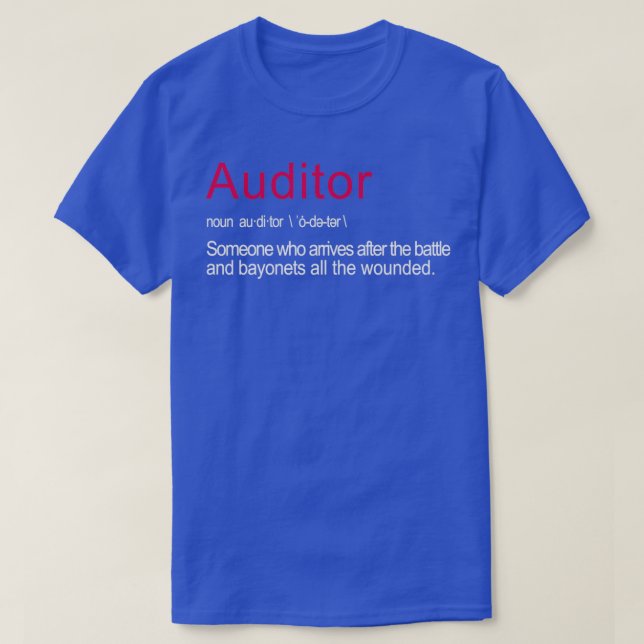 Camiseta Gracioso Auditor Trabajo Definición Regalo para Ho (Diseño del anverso)