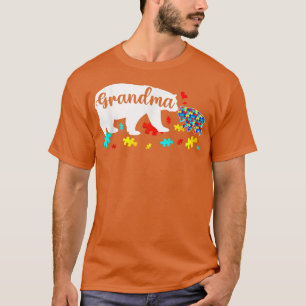 Camiseta Gracioso Autismo Abuela Con Autismo Conciencia Fa