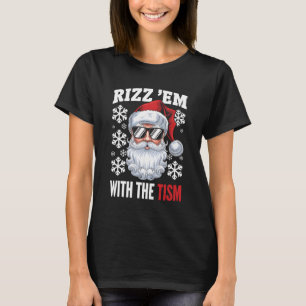 Camiseta Gracioso Autismo Rizz Em Con Los Navidades De Tism
